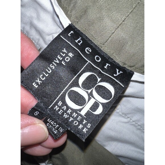 Theory Pants Womens 6 Utility Linen Barneys NY Collab lagenlook military minimal - Picture 4 of 12